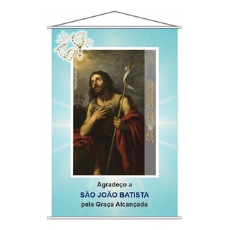 1000 Santinhos São João Batista + Banner Faixa 60x40cm