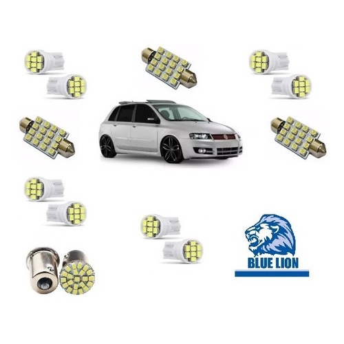 Kit Lampada Led Fiat Stilo Super Branca Todos Modelos