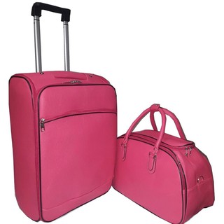 Conjunto Mala De Viagem De Bordo Couro Sintético Quadrada Com Rodinha E Bolsa De Mão Várias Cores