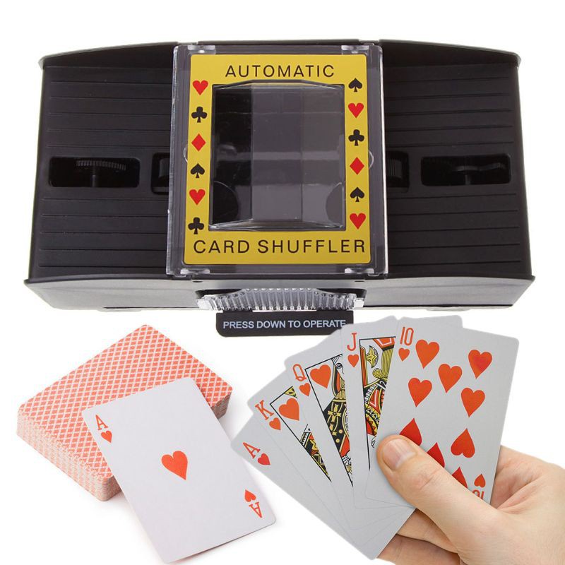 Automatic Poker Card Shuffler Battery Operated Game Playing Shuffling Machine OS 