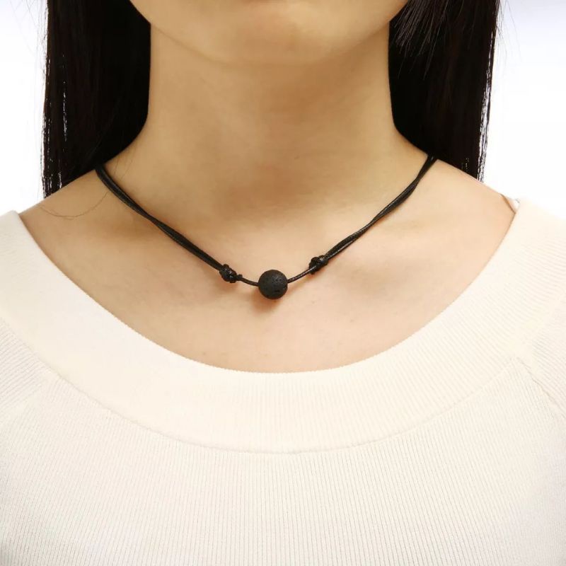 colar difusor pessoal Aromaterapia pedra lava vulcânica aromático terapia natural