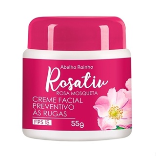Creme Preventivo Às Rugas FPS 15 Com Óleo De Rosa Mosqueta 55g Rosativ Abelha Rainha em Oferta na Shopee