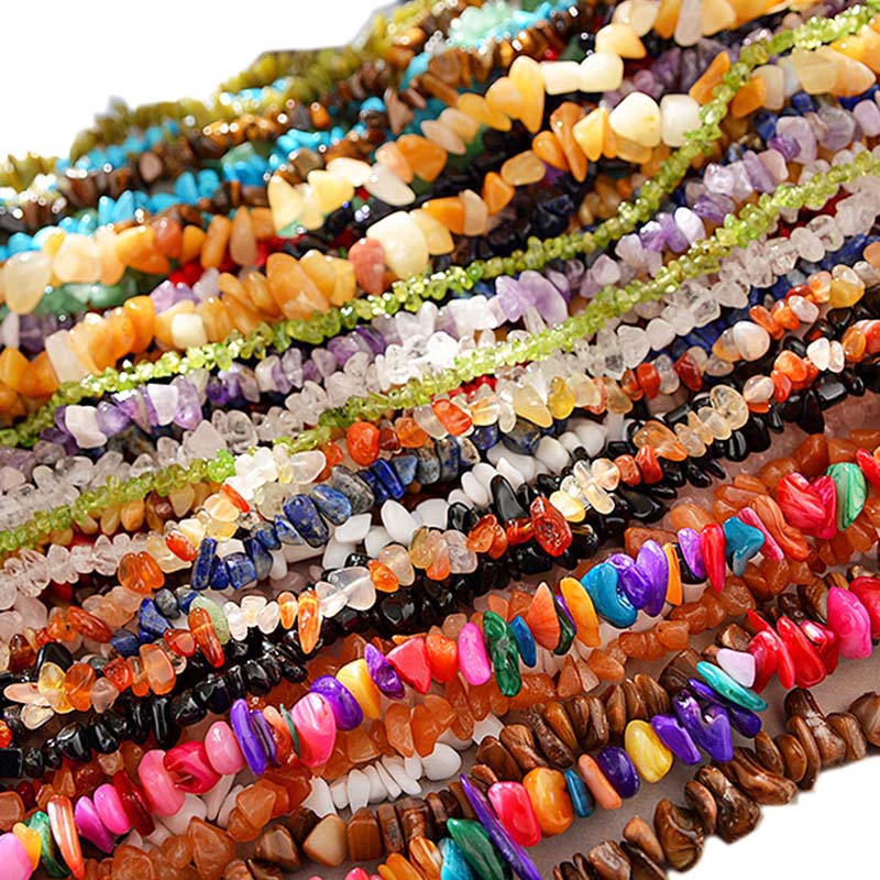 1strand / Lot 16 Polegada Contas De Pedra Natural Chips Talão 5 @ - @ 8mm De Cristal Lrregular Talão Diy Suprimentos Pulseira Para Fazer Jóias