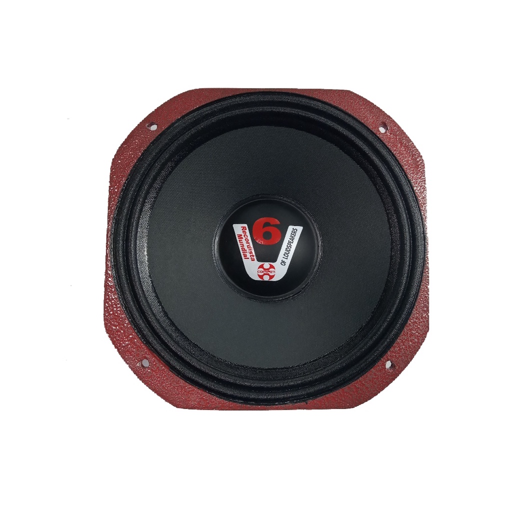 Alto Falante Woofer Vermelho Alumínio Compet 10 Polegadas 4-8 ohms 500w Rms Cone Tecido