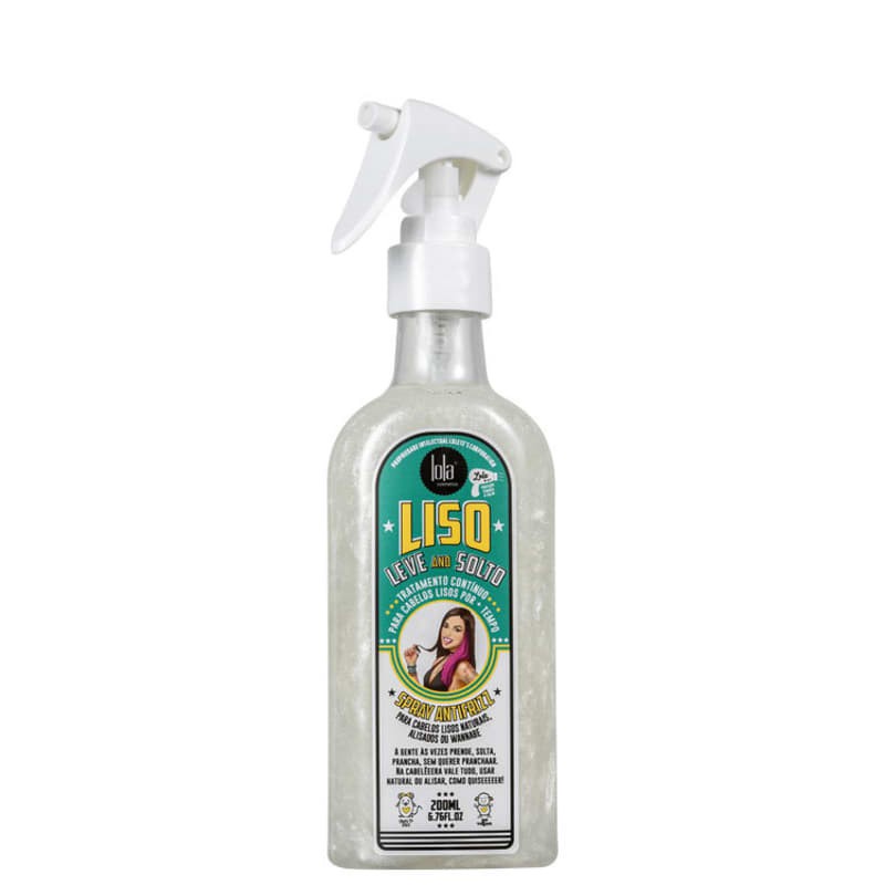 Spray Alisador Anti-Frizz Lola Cosmetics Liso, Leve and Solto - 200ml
