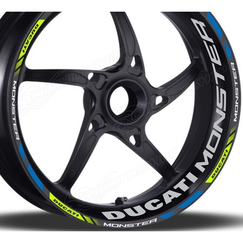 Friso + Adesivo Refletivo D2 Roda Moto Ducati Monster