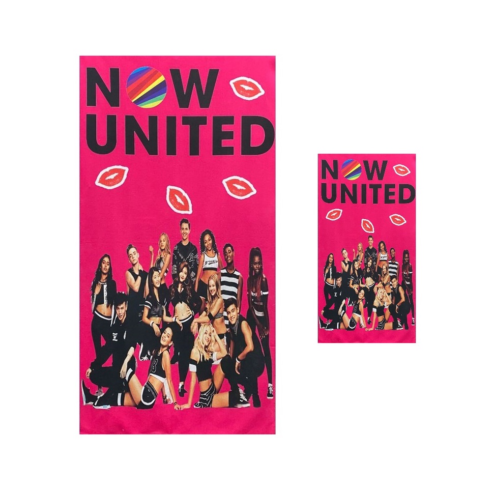 Now United Rosa -  kit Toalha de Banho Now United Rosa + Toalha de Rosto Now United Rosa