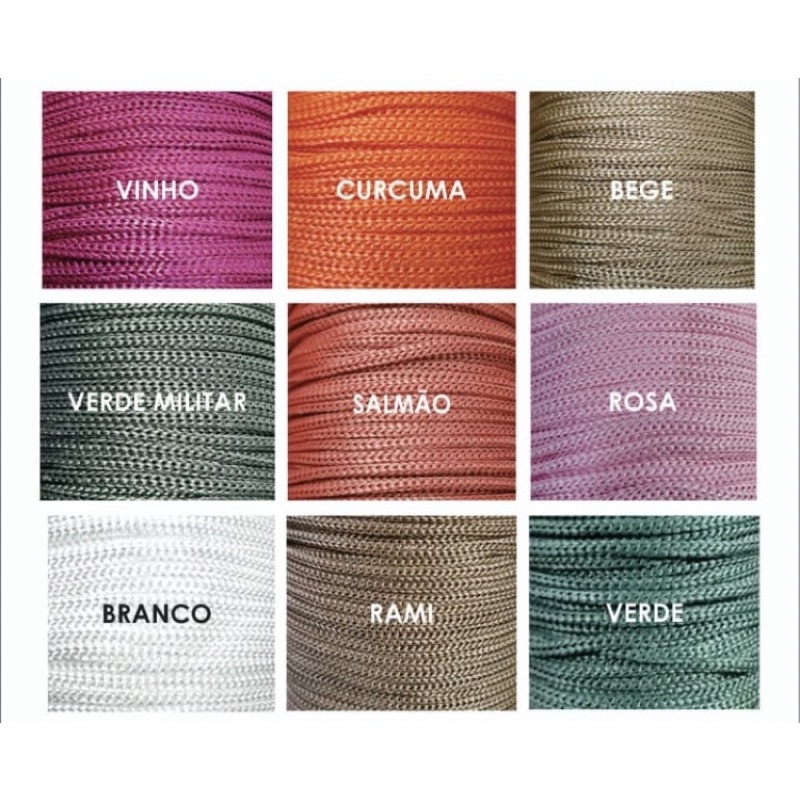 Fio Náutico de 5mm da marca TZT têxtil; FIO NAUTICO DE 5MM PARA CONFECCIONAR BOLSAS DE CROCHE