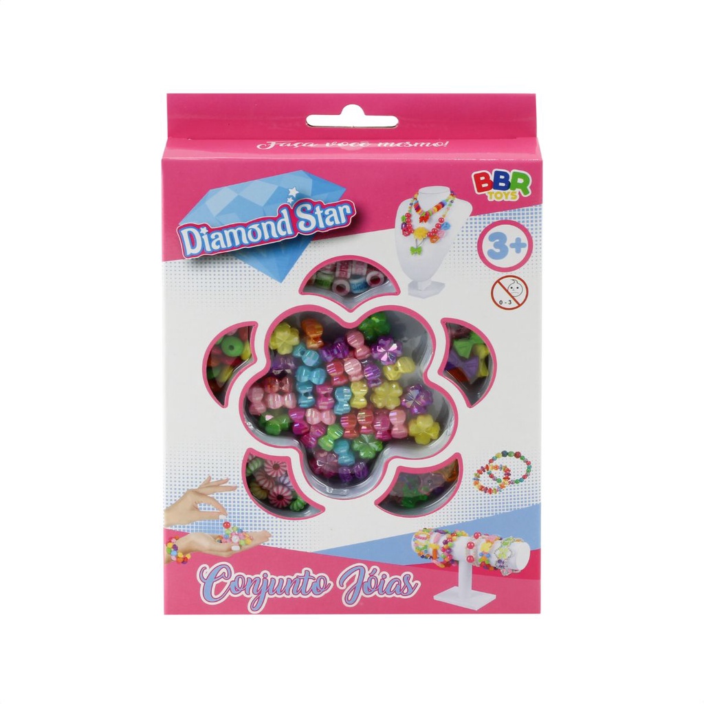 Conjunto de Miçangas de Bolinha Coloridas