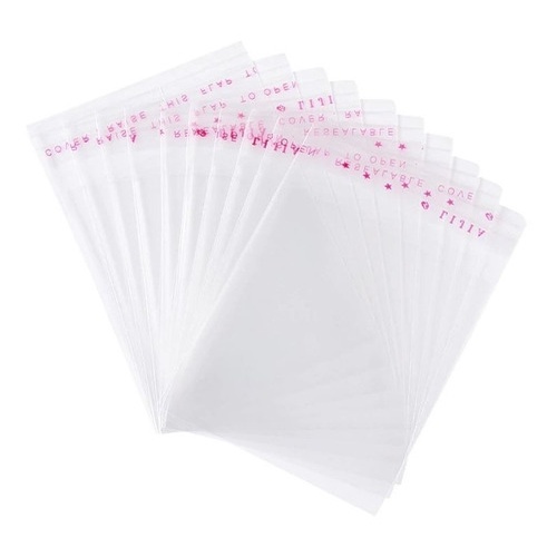 Saco BOPP Adesivado Sem Furo Transparente 100 Unidades Aba Adesiva Diversos Tamanhos em Oferta na Shopee