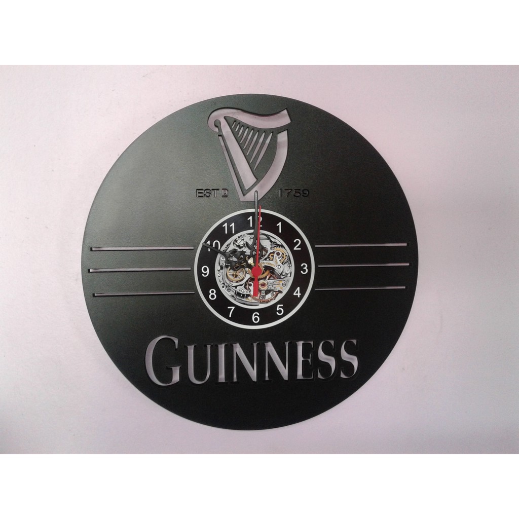 Relógio de Parede Tema Cerveja Bar Buteco Cerveja Guinness