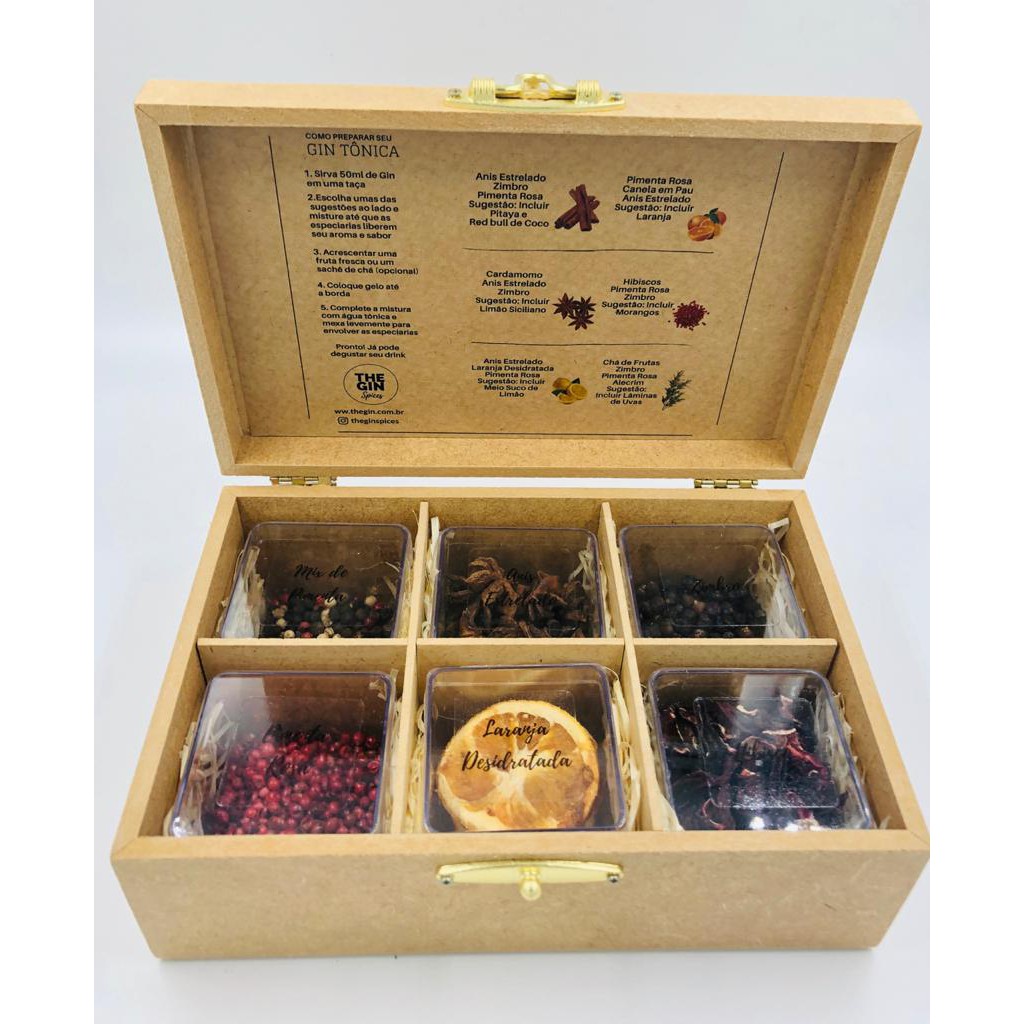 Kit de Especiarias para Gin Tônica com 6 Tipos de Especiarias + Receita