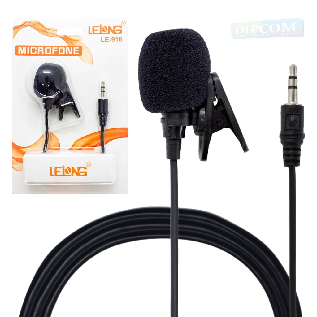 Microfone de Lapela - Lelong LE-916