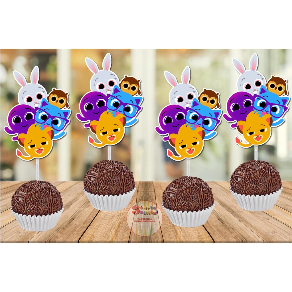 50 Toppers de Docinhos e Cupcake Personalizado tema (Bolofofo ...