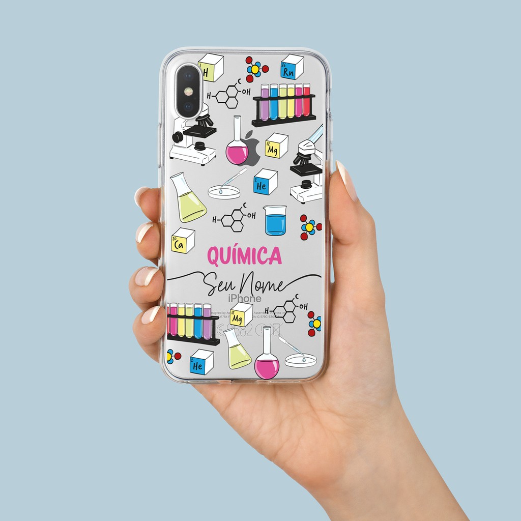 Capa Capinha de Celular Personalizada com sua Profissão - Quimica