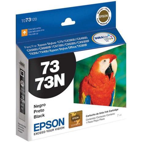 Cartucho EPSON 73N Preto to73120 C79/C3900/CX4900/CX5900/CX6900/CX7300/CX8300/TX200/TX210/TX220/TX300F/TX400/TX410