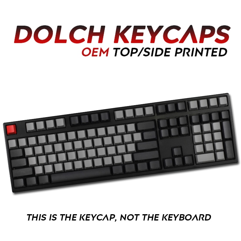 108 Chaves Pbt Dolch Keycap Top/side Impresso Para Teclado Mecânico Conjunto Completo Corsair Bfilco Minila