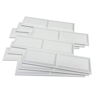 PROMO 10 PLACAS 3D PVC AZULEJO DE METRÔ BRANCO BRILHO em Oferta na Shopee