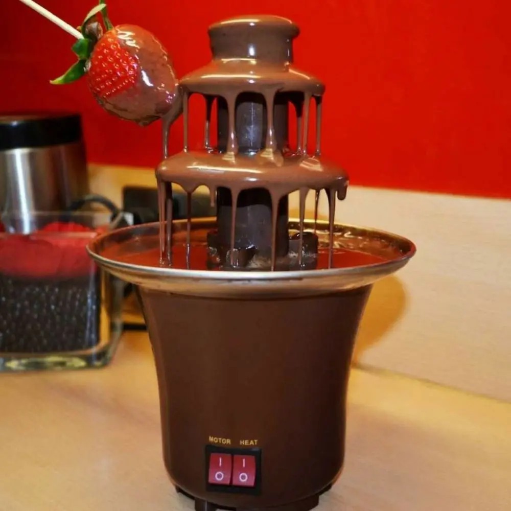 Fonte Cascata Maquina Chocolate Fondue Eletrica Fondi Cascata 110v Mini