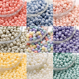 100pcs 6 8 10 12mm Fantasia Macaron Cor Acrílico Contas Soltas Espaçador De Colar Pulseira