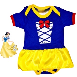 Body Bebe Personagem Branca de Neve Tema Mêsversario