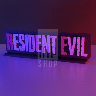 Letreiro Placa Gamer Símbolo Geek Logo Jogo Resident Evil Para Setup Gamer em Oferta na Shopee