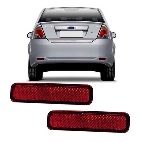 Refletor Para-choque Olho De Gato Fiesta Sedan 2010 A 2014