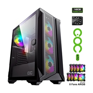 Gabinete Gamer Preto Argb 8-fans Vidro Gamemax Brufen C1