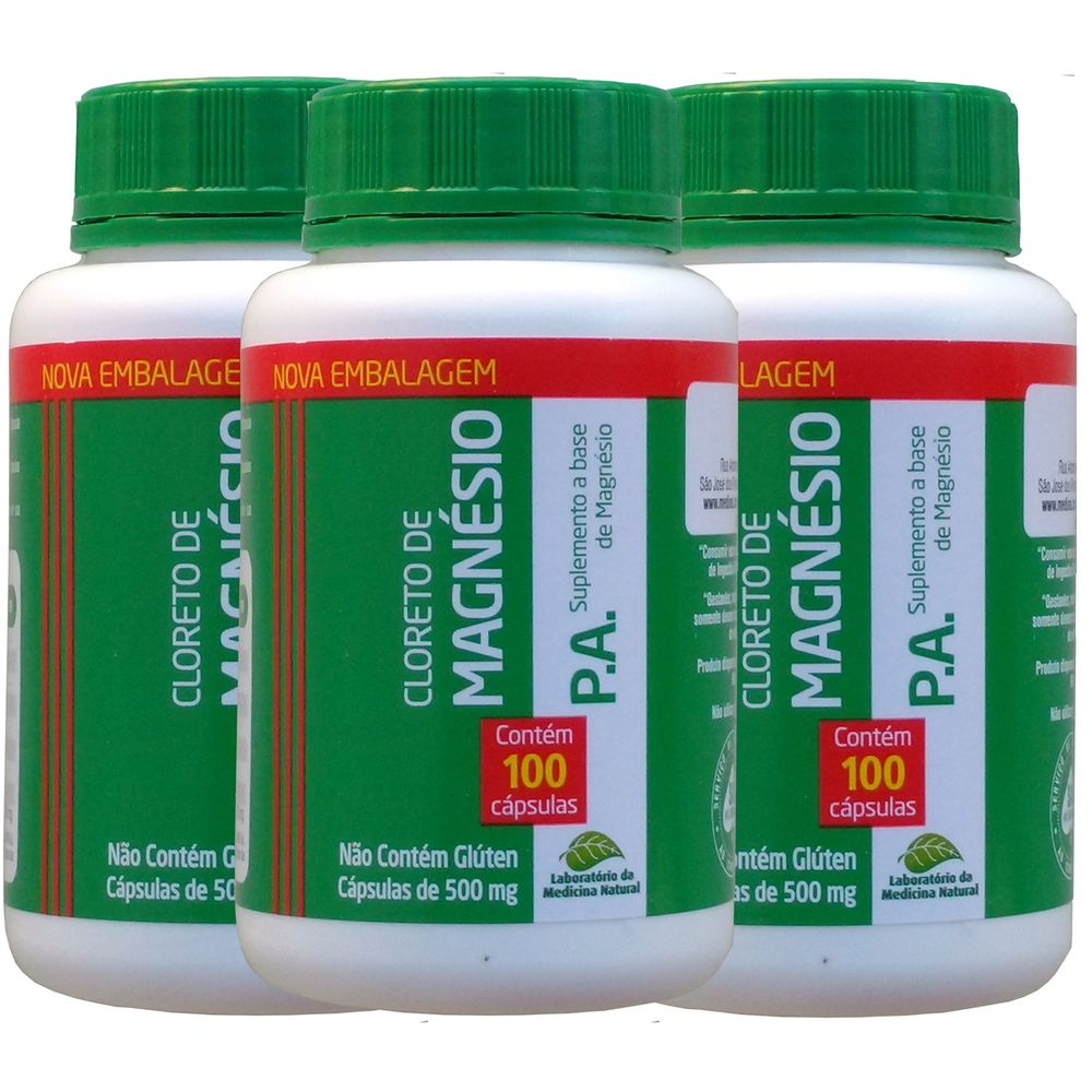 Cloreto de Magnésio P.A. Kit com 3 frascos em Oferta na Shopee