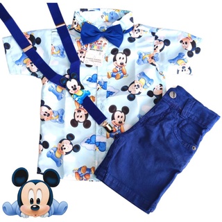 Conjunto Mickey Baby Temático Menino Super Luxo Festa