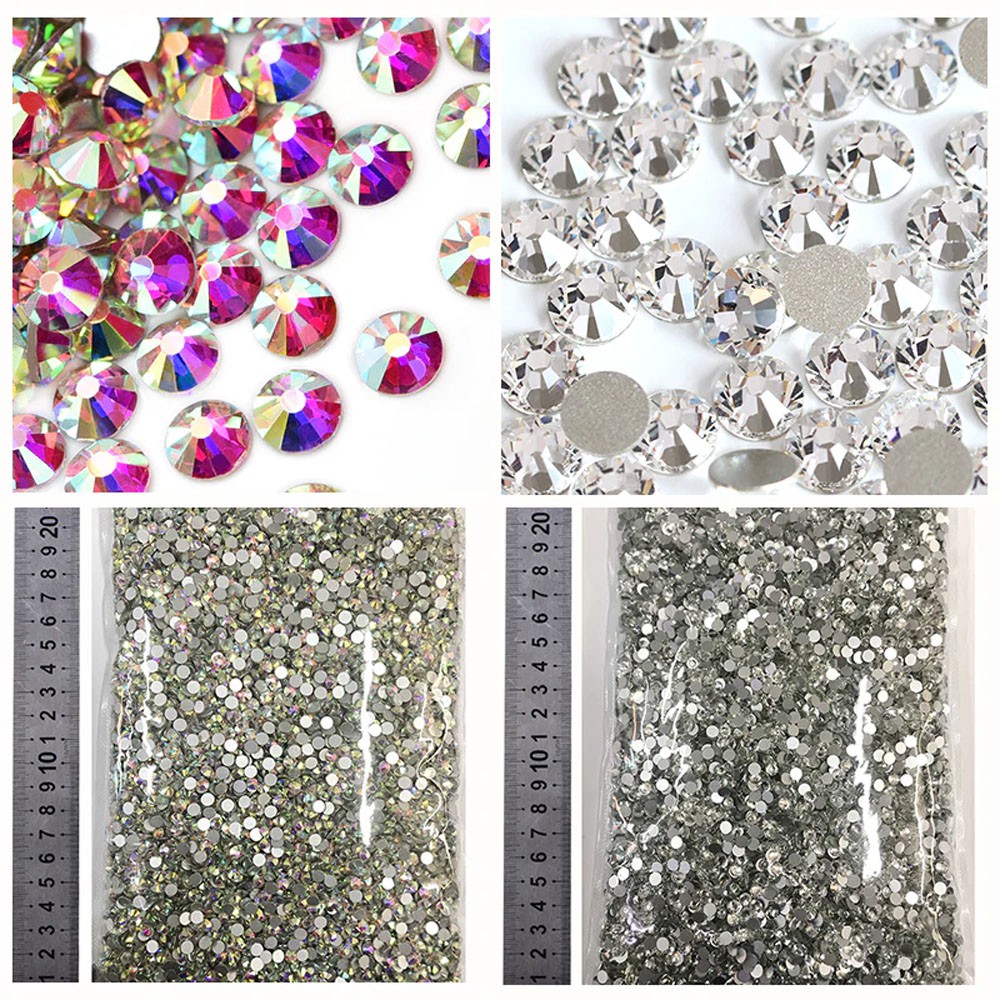 Strass chaton Crystal base reta para colagem ss16(4,mm)  pct com 1440 pçs