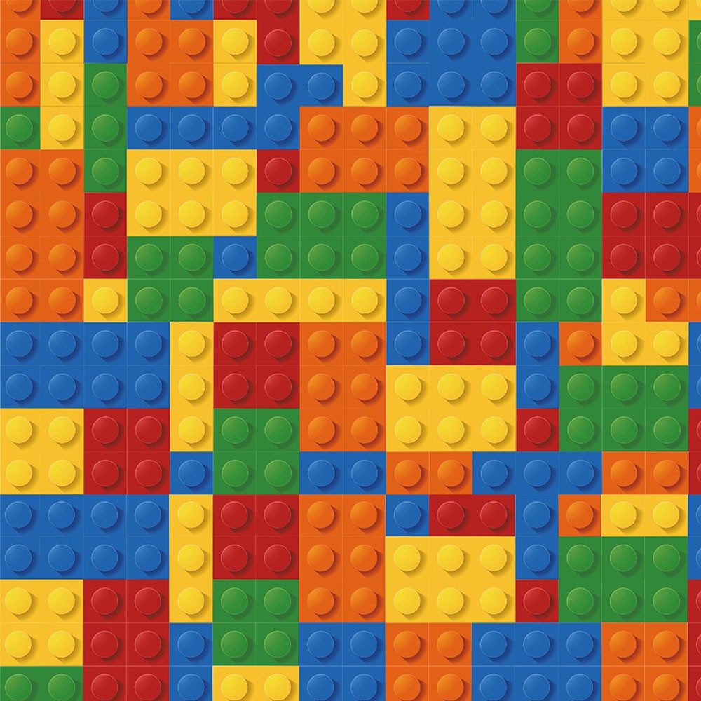 Papel de Parede Infantil lego coloridos Para Sala e Quarto Infantil - Home & Living