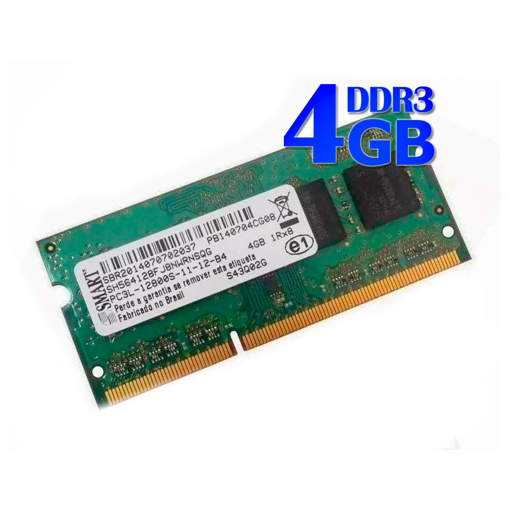 Memória Smart 4gb Ddr3 1rx8 Pc3l 12800s 1600mhz 1.35v Oferta