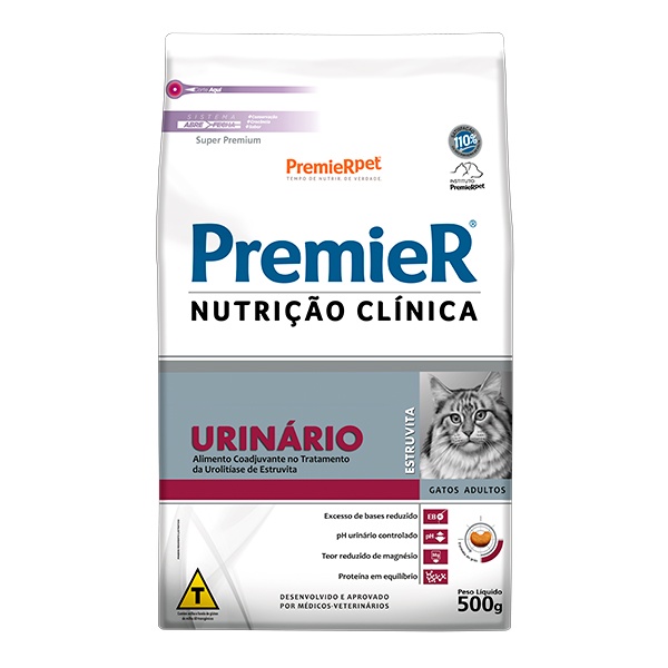 Ração Premier Nutrição Clínica Urinário para Gatos Adultos - 500g - Pets
