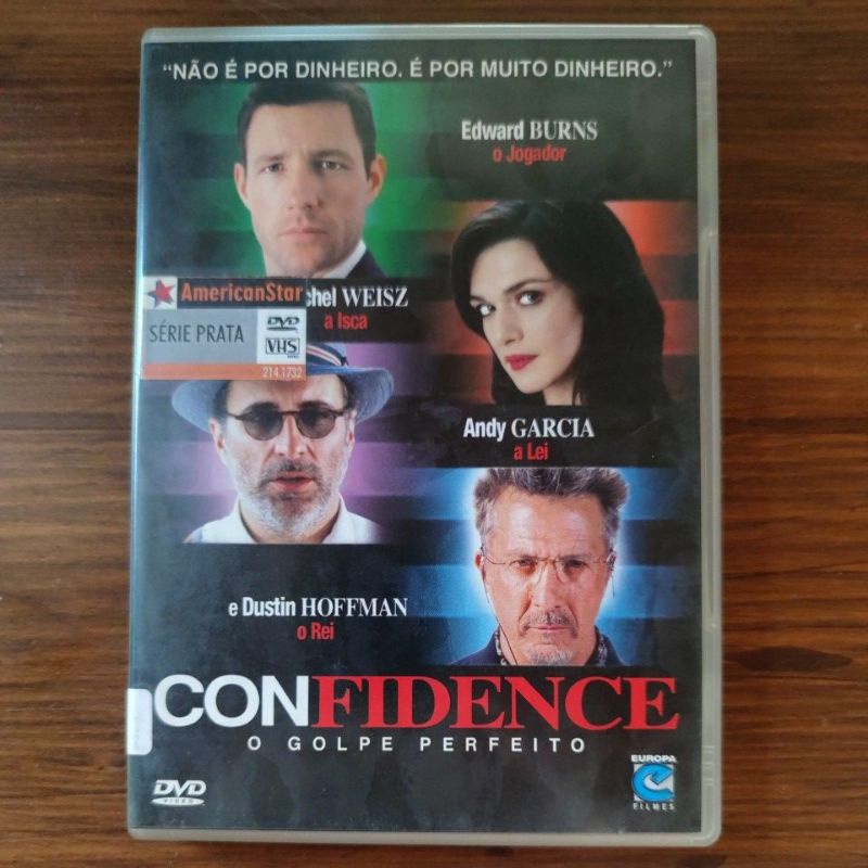 DVD Original Confidence O Golpe Perfeito - Edward Bruna, Rachel Weisz, Andy Garcia e Dustin Hoffman