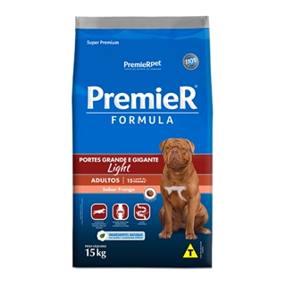 Ração Premier Fórmula Light para Cães Adultos de Porte Grande Sabor Frango - 15Kg em Oferta na Shopee