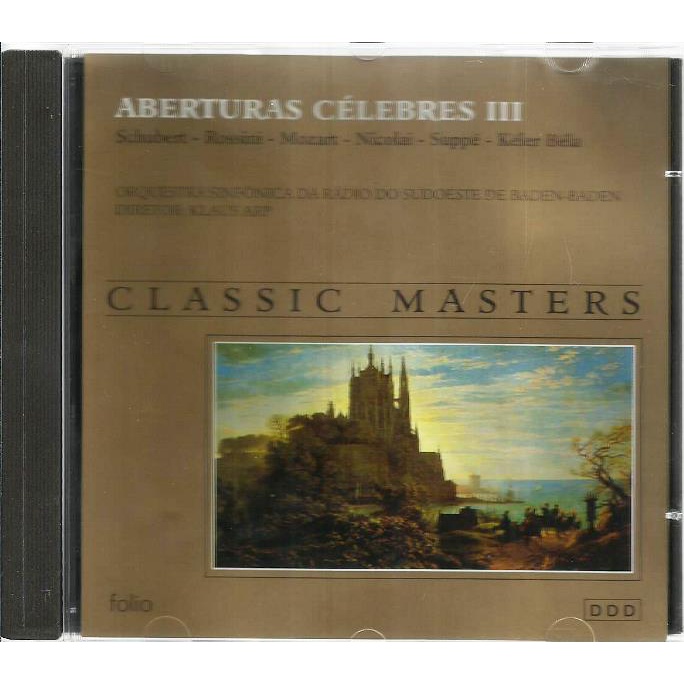 1499 Mcd- Cd Original 1997- Classic Masters- Aberturas Célebres Ill- Orquestra da Radiodifusão do Sudeste, Baden Baden- Clássica