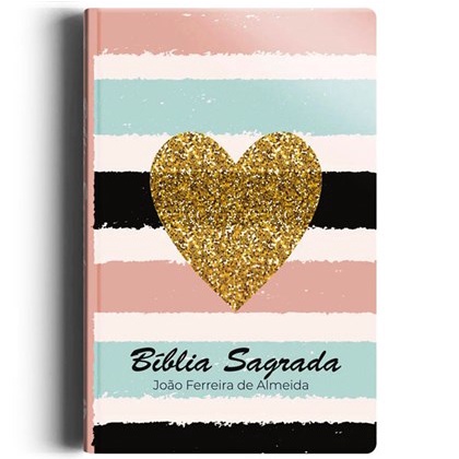 Bíblia Sagrada Slim | ARC | Letra normal | Capa Dura | Coração Brilhante - Books & Magazines