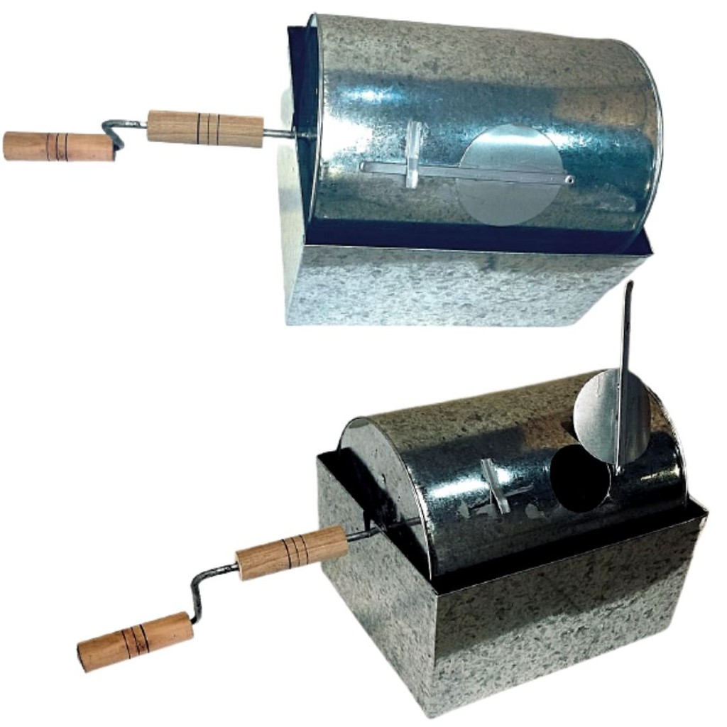 Torrador De Café Manual 4 Litros Aço Galvanizado Para Fogão A Lenha e Fogão A Gás Torradeira Nova Modelo Antigo Tradicional