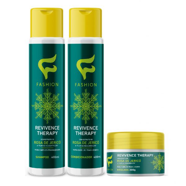 3 Produtos - Kit Capilar Revivence Therapy Rosa de Jericó Fashion - 1  Shampoo/ 1 Condicionador/ 1 Máscara. | Shopee Brasil