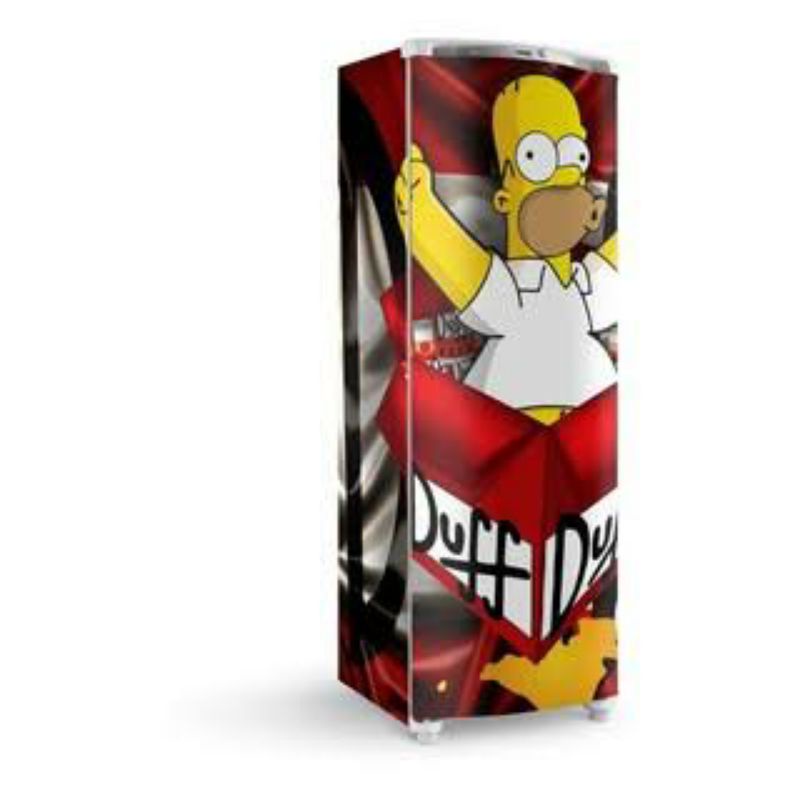 Adesivo plotagem de freezer e geladeira Duff Homer Simpson