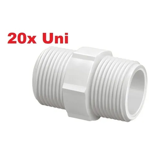 Nipel Roscavel 1/2 Pol Pvc Krona Pacote 20 UnidadesNipel Roscavel 1/2 Pol Pvc Krona Pacote 20 Unidades