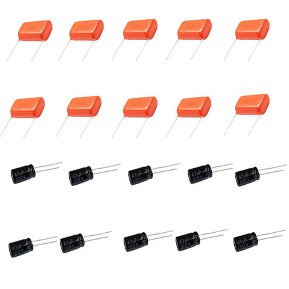 10 Capacitor 47uf X 100V P/ Driver Corneta 47x100V Bipolar + 10 2,2X250V De Super Tweeter 2,2 X 250V em Oferta na Shopee
