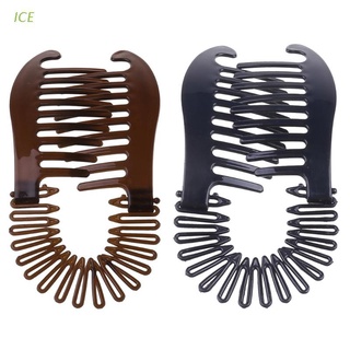 Ice 2 Cor Penteado Pente Grampo De Cabelo De Banana Riser Garra Elongado Rabo De Acessório Do Cabelo Mulheres