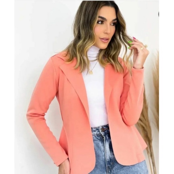 Casaquinho Feminino Social Blazer Terninho Acinturado Cores - Escorrega ...