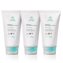 3x Desodorante Antitranspirante Erva Doce em Creme 80g cada Natura