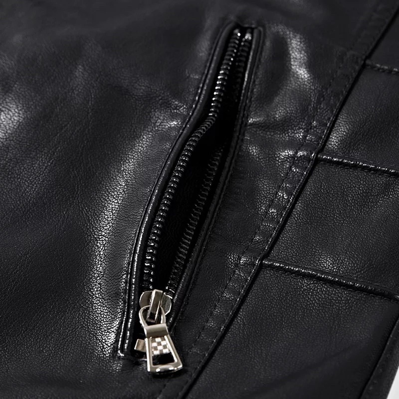 Detalhes do Jaqueta de couro slim fit
