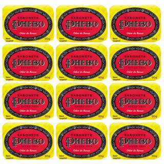 Kit 12 Sabonete Phebo Odor de Rosas em Barra 90g
