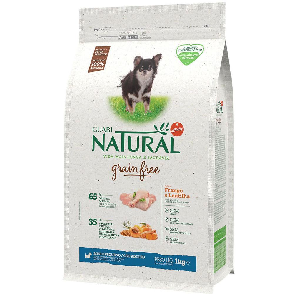 Ração Guabi Natural Grain Free Cães Adultos Porte Mini e Pequeno Frango e Lentilha 1kg