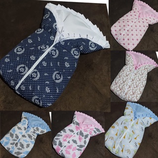 Saco de Dormir Bebê com ZÍPER e ELÁSTICO para o Frio Inverno em Tecido Estampado 100% Algodão Diversas Estampas